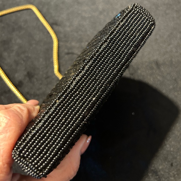 Vintage Art Deco era Herringbone Beaded Evening Shoulder Bag Coin Purse - Picture 3 of 7